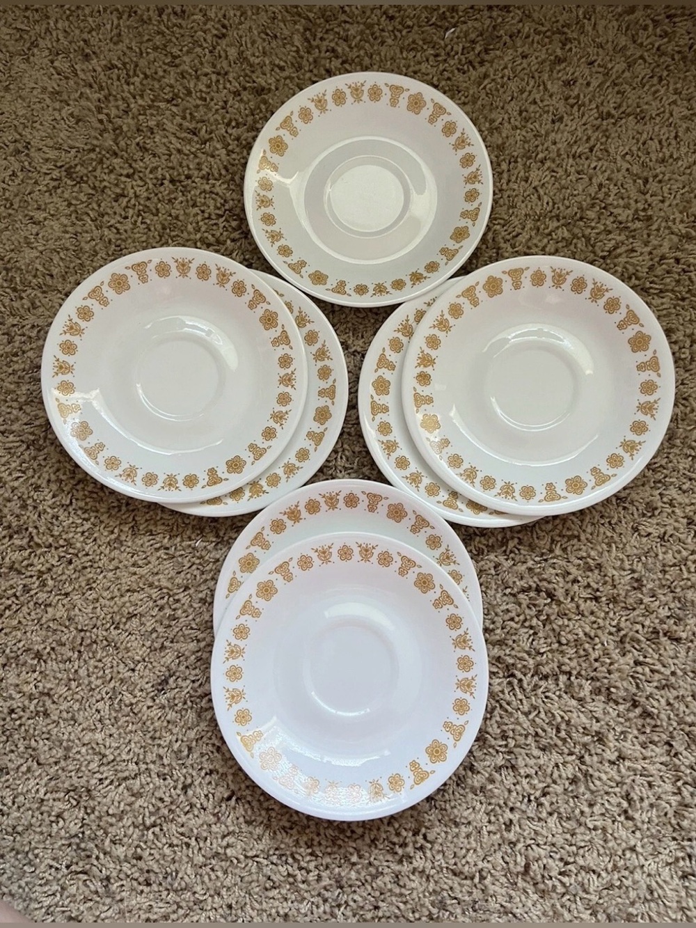 Vtg Corning Corelle Butterfly Gold Pattern Saucer Plate 6.25”